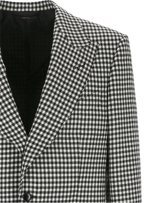 single-breasted houndstooth blazer TOM FORD | JLAP02WMP12ZBLAW